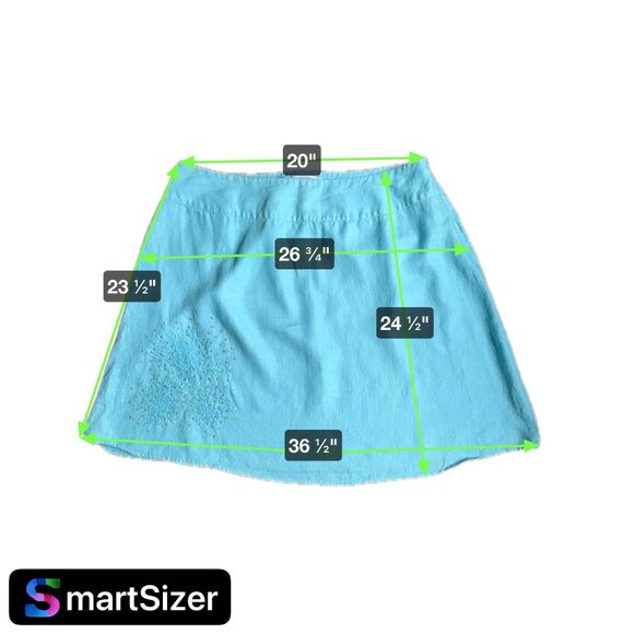 Paraphrase‎ Y2K Linen Embroidered Skirt Womens 20W Short Fairy Embroidered Vtg - Picture 2 of 8